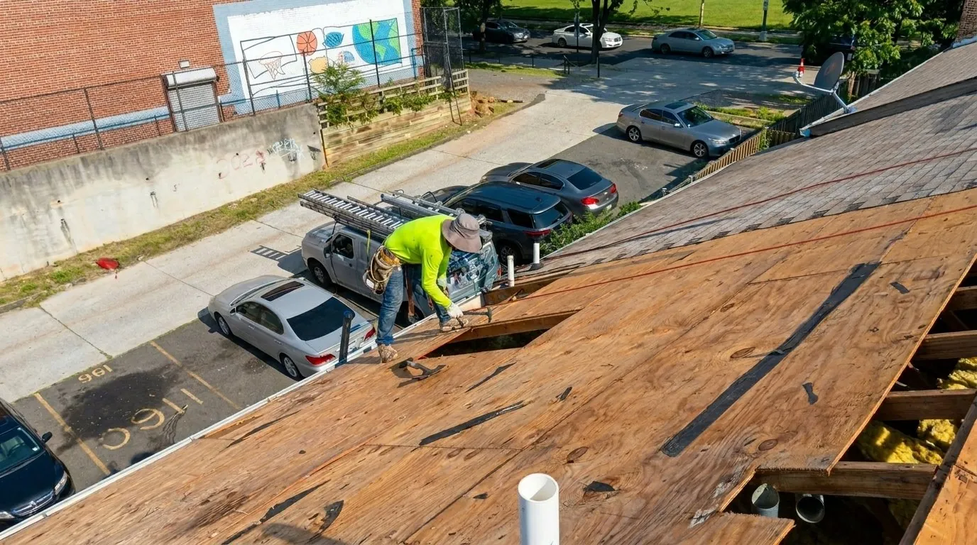 Stripped and reroofed in Washington DC